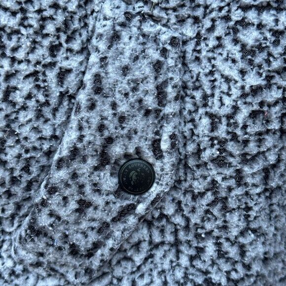 Simply Southern Womens Heathered Charcoal Gray Sherpa Fleece Pullover Buttons - Picture 4 of 12